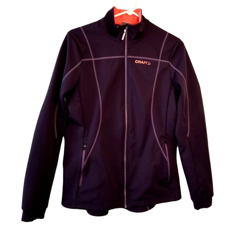 Craft Jacket Purple & Neon Pink Women's Size Large PIT TO PIT 19 IN, FullZip